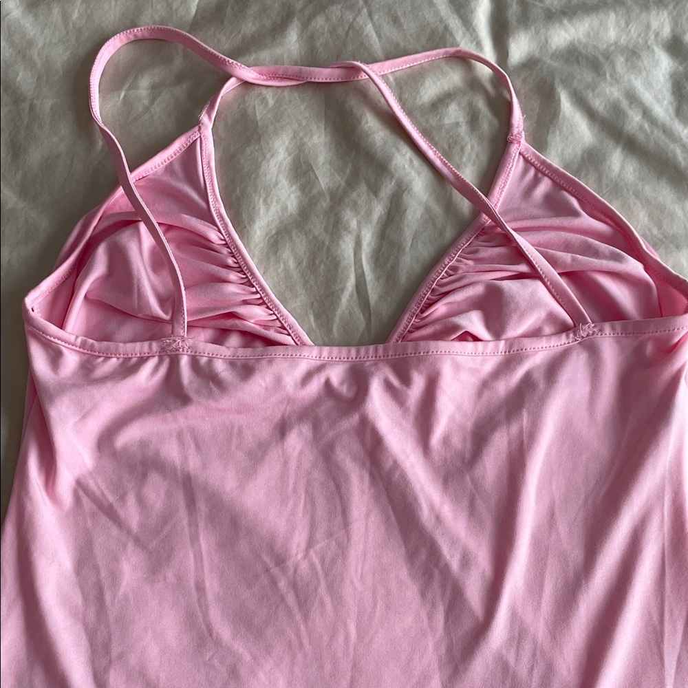 L. So Soft ! Pink Halter Neck Midi Dress - Picture 2 of 5